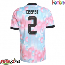 Camiseta Bélgica Zeno Debast #2 Visitante Equipación Mundial 2026 manga corta